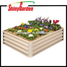 Jogo levantado metal da cama do jardim - caixa elevada do plantador retangular para ervas crescentes, vegetais, flores, material da lata